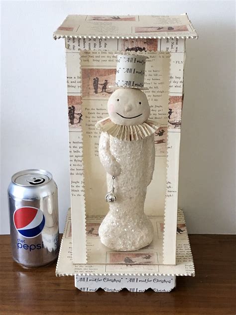 Dee Foust Bethany Lowe Christmas PRIMITIVE SNOWMAN Fly The Feathers Papier Mache EBay