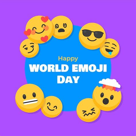 Premium Vector Hand Drawn World Emoji Day Illustrated