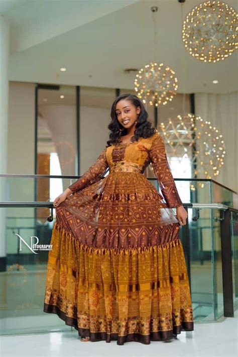 Ethiopian Eritrean Habesha Green Chiffon Dress Ph