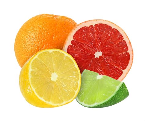 Premium Photo Whole And Cut Orange Grapefruit Lemon Lime Fruits