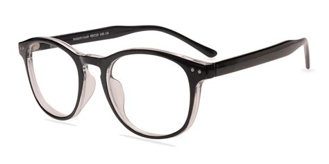 Instant Crush Round Clear And Black Full Rim Eyeglasses Eyebuydirect