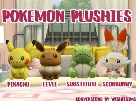 Wishelsims Pokemon Plushies For The Sims 4 4 Emily Cc Finds