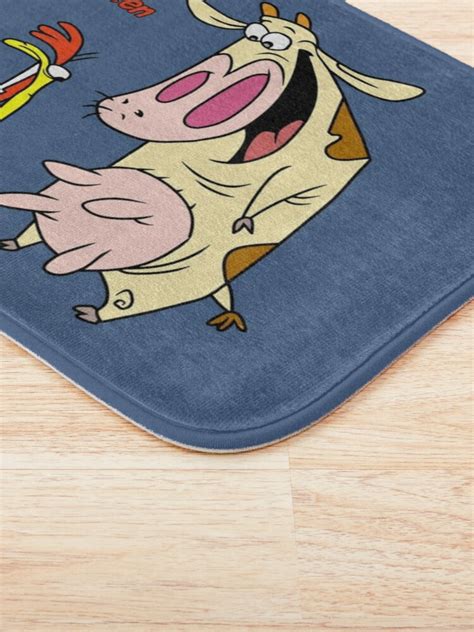 Cow And Chicken Bath Mat For Sale By Czerra Redbubble