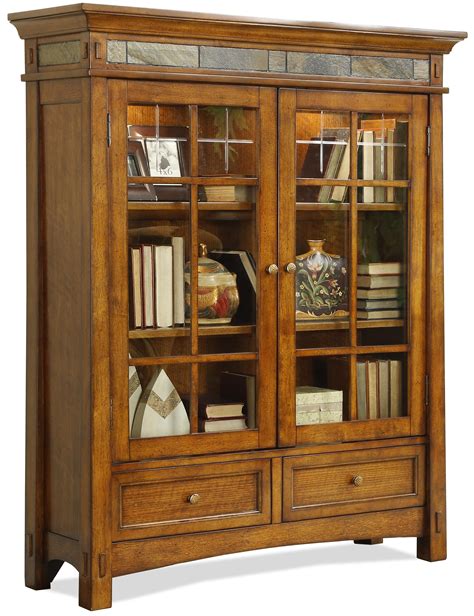 Numenn 5 tier bookshelf, tall bookcase shelf storage organizer, modern book shelf for bedroom, living room and home office, vintage. Riverside Furniture Craftsman Home 2937 2 Glass Door ...