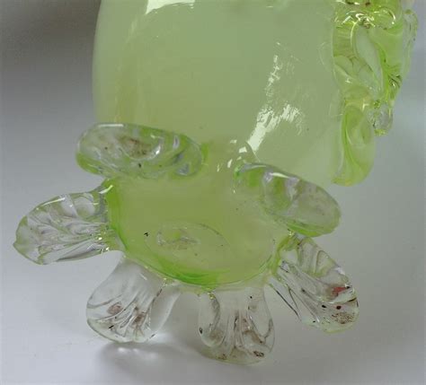 victorian cased uranium glass vase with applied berries collectors weekly