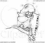 Sick Bed Man Cartoon Ice Clip Toonaday Outline Pack Illustration Royalty Rf Clipart Leishman Ron 2021 sketch template