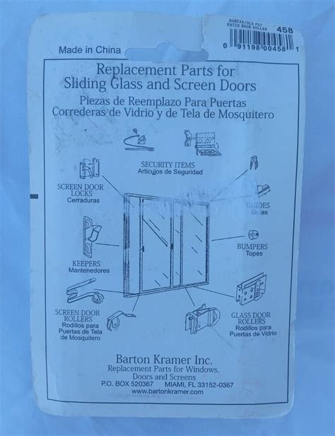 Barton Kramer 458 Stamped Steel Patio Door Roller Assembly Ebay
