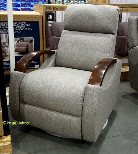 A swivel recliner chair makes for an excellent addition to a living room. Costco Sale - Synergy Home Fabric Power Swivel Glider ...