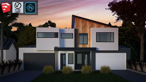 Realistic Exterior Rendering Vray Sketchup 1 Youtube