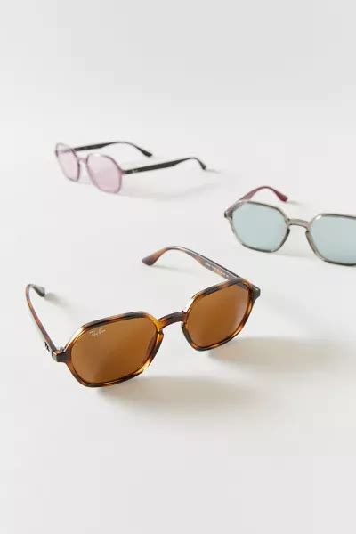ray ban hexagonal brown sunglasses urban outfitters