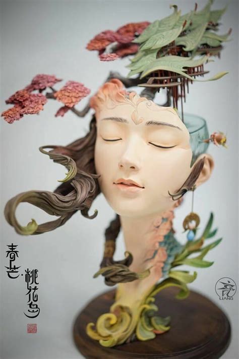 Yuan Xing Liang Taohua Peach Blossom Island Resin Sculptor Kit Colored