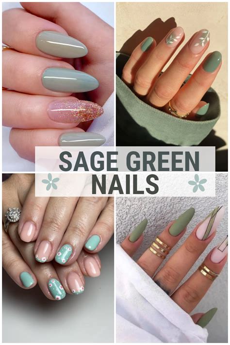 16 Sage Green Nails Worth Checking Out Inspired Beauty