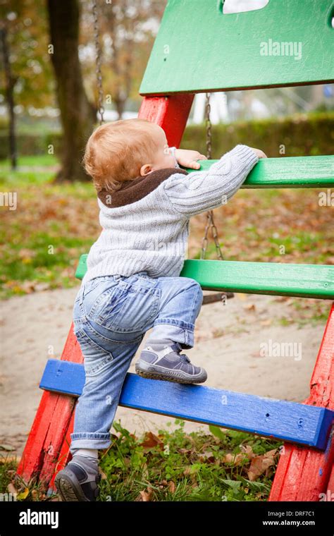 Climbing Ladder Child High Resolution Stock Photography And Images Alamy