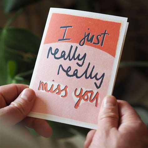 Really Really Miss You Card Sweetlove Press Personalised Prints