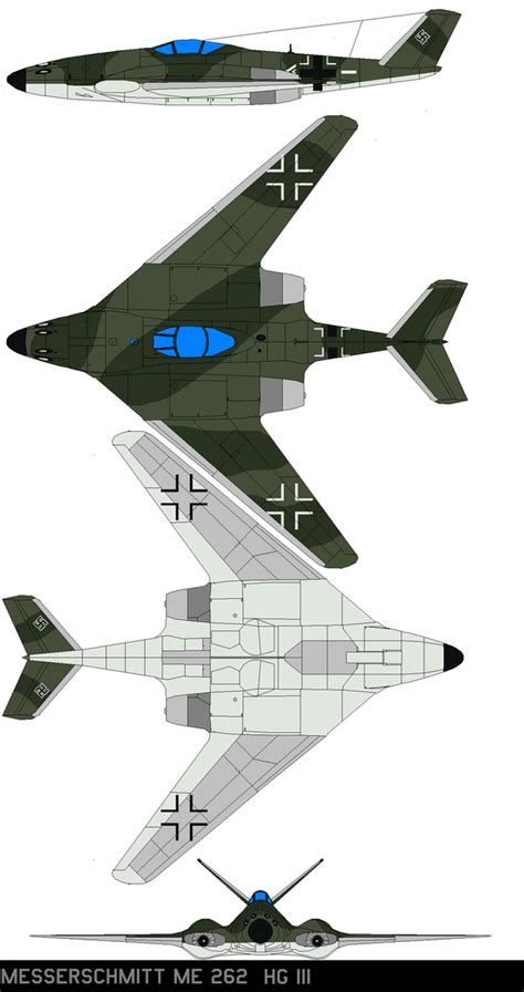 Messerschmitt Me 262 Hgiii By Bagera3005 On Deviantart
