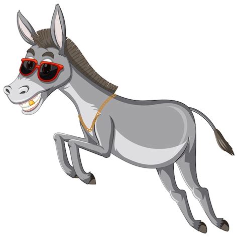 Free Vector Funny Donkey Animal Cartoon Character