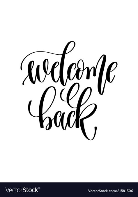 Welcome Back Lettering