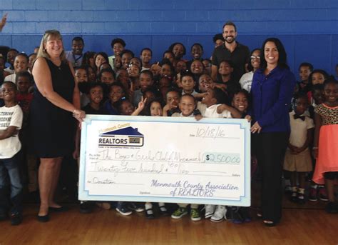 Monmouth County Association Of Realtors® Presents Check To The Boys And