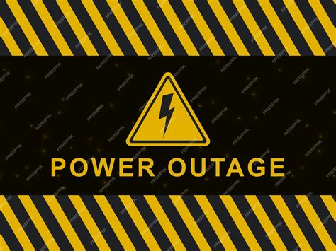 Premium Vector Power Outage Warning Power Outage Icon And Sign On A