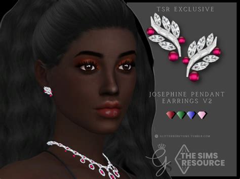 The Sims Resource Josephine Pendant Earrings V2 Pendant Earrings
