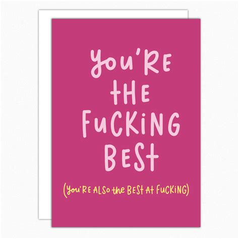 naughty cards for him naughty cards for her you re the fucking best in a nutshell
