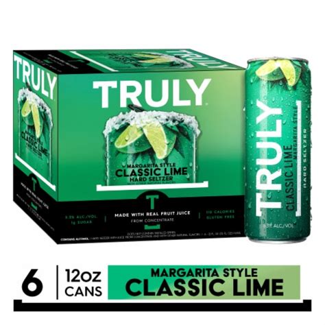 TRULY Classic Lime Margarita Style Hard Seltzer 6 Cans 12 Fl Oz Ralphs