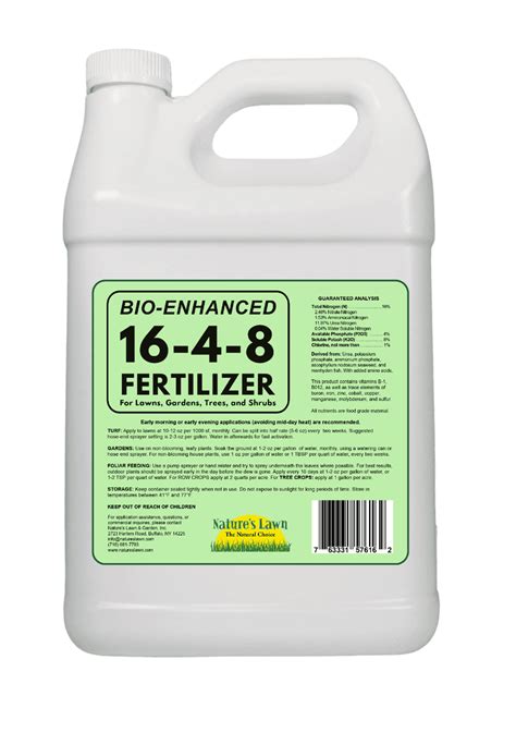 16 6 8 Fertilizer ~ Fertilizer Lawn Liquid Enhanced Bio Garden Quart Laleriszar