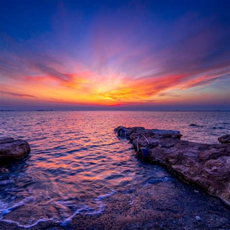 512x512 Mediterranean Sea Sunset 512x512 Resolution Wallpaper Hd