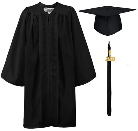 Graduationmall Matte Kindergarten Graduation Gown Cap Set With 2023