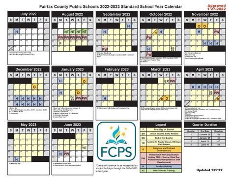 Fairfax County Public Schools Calendar 2022 2023 In Pdf