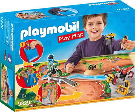 Playmobil Play Map Motocross Multicoloured Amazon Co Uk Toys