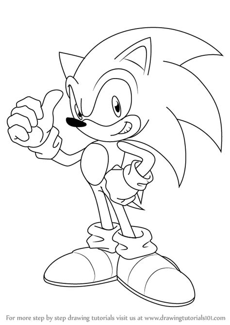 Sonic The Hedgehog Drawing Outline