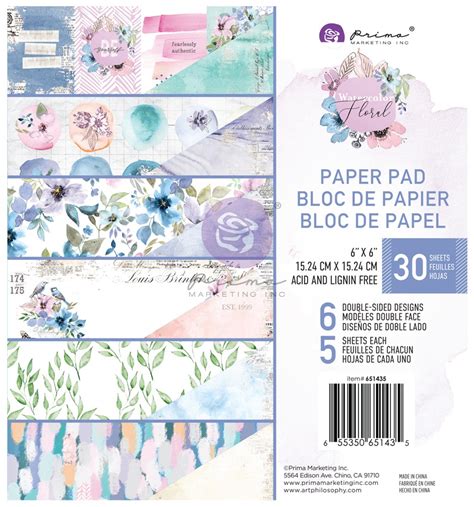 Prima Marketing Watercolor Floral Double Sided Paper Pad X