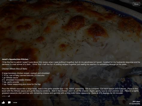 Chicken Alfredo Biscuit Bake From Janets Appalachian Kitchen Recipes