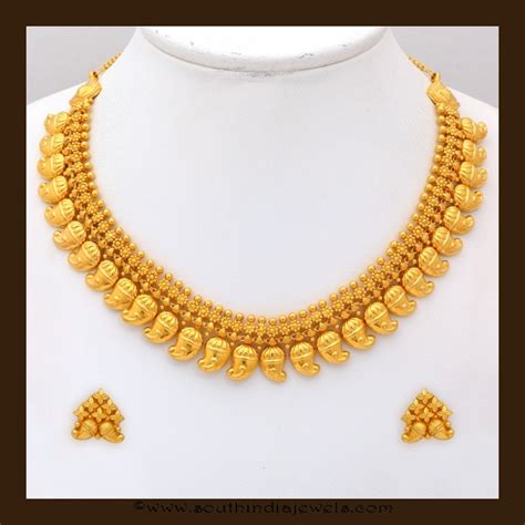 Classic Gold Mango Mala From Vbj South India Jewels