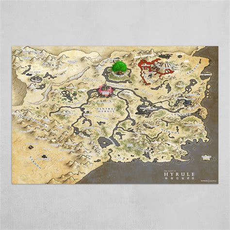 James Nalepa Hyrule Map From The Legend Of Zelda Breath Of The Wild
