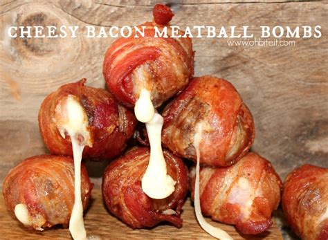 ~cheesy Bacon Meatball Bombs Oh Bite It