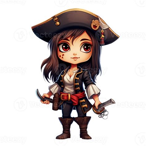 Cute Pirate Girl Clipart Illustration Ai Generative 28752063 Png