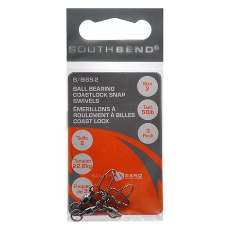 South Bend Bbiss 2 2 Size 50 Lb Black Nickel Ball Bearing Swivels