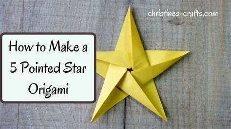 5 Pointed Origami Star How To Make Easy To Follow Tutorial In Real