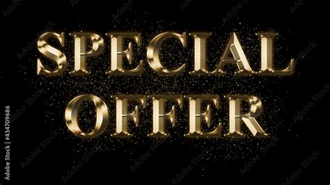 Special Offer Gold Text Effect Gold Text With Sparks Gold Plated