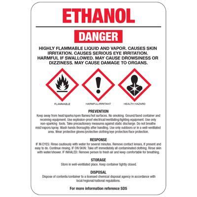 Ethanol Ghs Sign Seton Canada