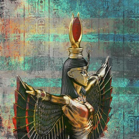 Isis Goddess Of Egypt Abstract Composition Digital Art By