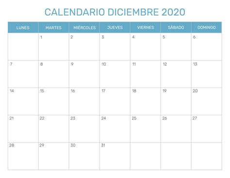 Calendario Mar 2021 Plantilla De Calendario Diciembre 2020