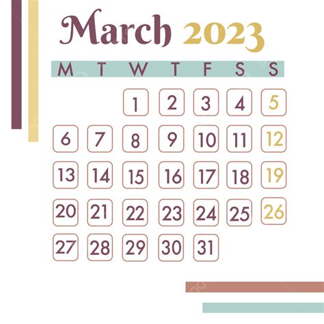 2023 Calendar March With Note 2023 Calendar Calendar March Png And