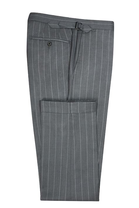 The Winton Grey Pinstripe Wool Suit Men S Custom Suit Institchu
