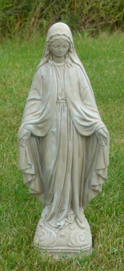 25 Virgin Mary Outdoor Garden Statue Marble Finish