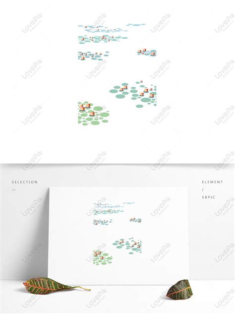 간단한 평면 세계 유명한 그림 모네 수련 만화 요소 일러스트 PNG 및 벡터 이미지 무료 다운로드 Lovepik