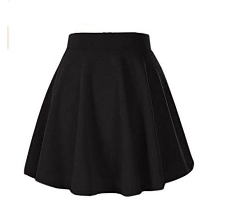 Moxeay High Waisted Skirt For Women Stretch Pleated Skater Skirt A Line