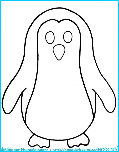 Pingouin 2 à colorier pingoin facile a